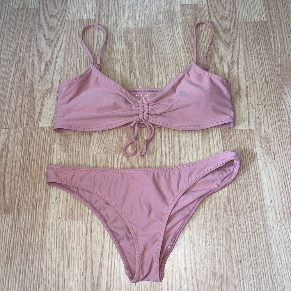 L. A. Hearts by PacSun Light Rose Pink 2 Piece Cheeky Bikini Size Small - Picture 1 of 7